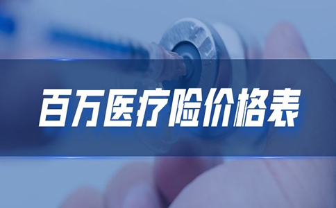 百万医疗保险价格表插图