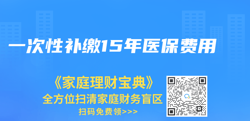 一次性补缴15年医保费用插图