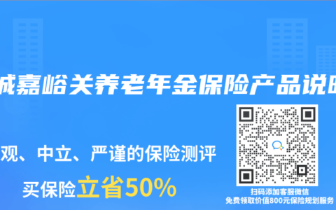 长城嘉峪关养老年金保险产品说明