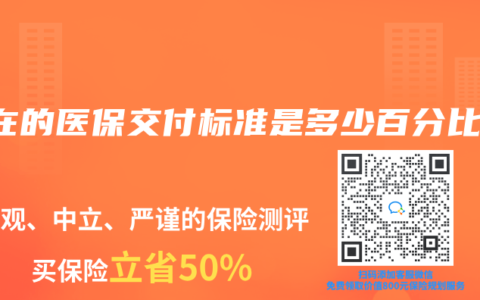 现在的医保交付标准是多少百分比？