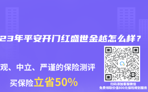 2023年平安开门红盛世金越怎么样？