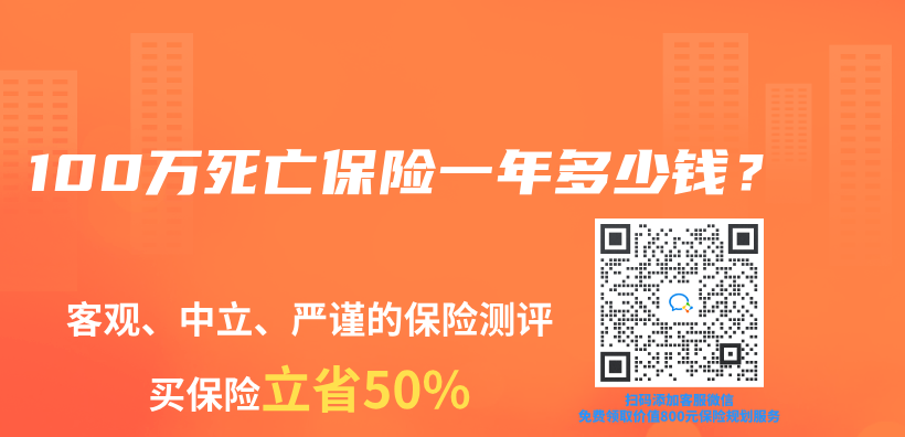 100万死亡保险一年多少钱？插图